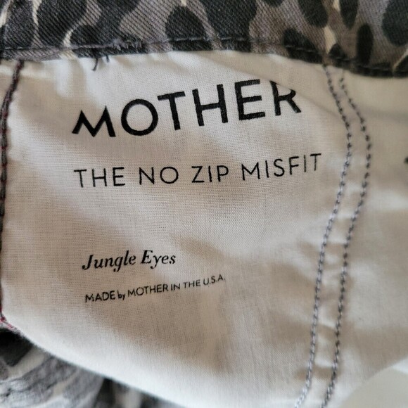 Mother The No Zip Misfit Jungle Eyes Animal Print Linen Striped Jogger Pants 26 - Picture 9 of 10